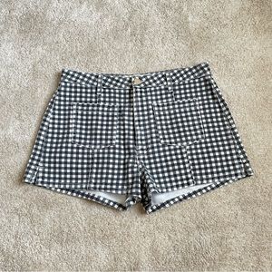 Reformation Black and White Checkered Women Shorts